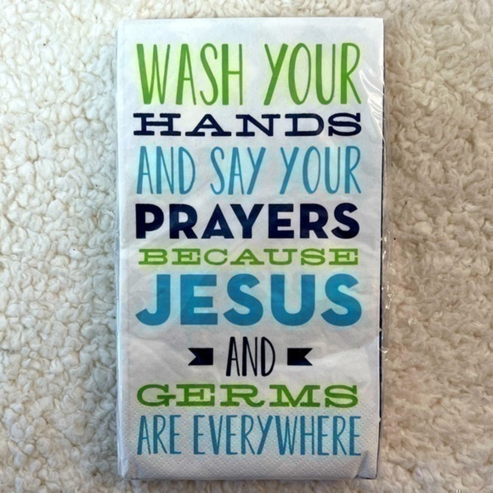 🎉 2/$14 Slant "Wash Your Hands" Paper Guest Towels
